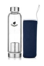 Octavius | Borosilicate Glass Bottle | Green Tea Bottle with Infuser - 520 Ml | Glass Infuser Water Bottle | Fruit Infuser Water Bottle | Tea Filter Strainer (520 ML) - Fast UK Delivery - Image 6