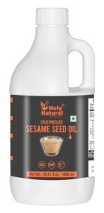 Holy Natural - The Wonder of World Holy Natural Cold Pressed Organic Sesame/Til/Gingelly Seed Oil(1000Ml),Extra Virgin,No Gmo,Edible Oil. - Fast UK Delivery - Image 2