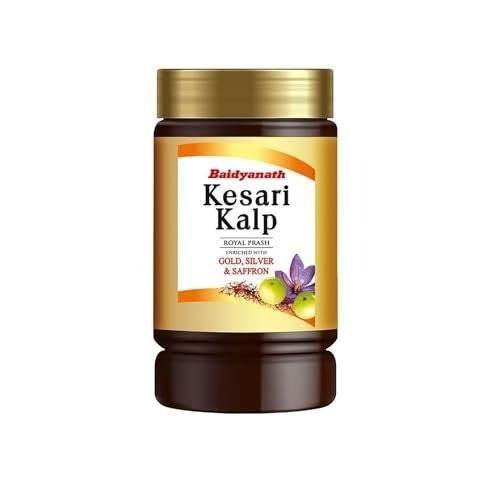 uk31B7ndGYaLL-1.jpg Baidyanath Kesari Kalp Royal Chyawanprash - 500g - Promotes Vitality, Strength & Stamina in Adults and Elderly | Revitalizer Enriched with Gold and Saffron - Fast UK Delivery - Image 1