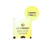 Greenbrrew Lemon Instant Coffee Premix | 100% Unroasted Arabica Coffee Beans | Green Coffee Extract ("PL-AAA") + Probiotics | Hot & Cold Coffee | 20 Sachets, 60g - Fast Shipping to USA & Canada - Image 5