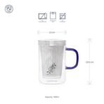 Dancing Leaf Grande Transparent Tea Mug with Heat Resistant Stainless Steel Infuser & Lid, Perfect Tea Cup for Office and Home Uses Suitable for Teabags, Loose Leaf & Fine Leaf Tea (500ml) - Fast Shipping to USA & Canada - Image 7