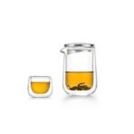 Dancing Leaf Travel Tea Set | Heat Resistant Borosilicate Glass & Stainless Steel | Perfect for Tea, Coffee & Other Beverages | Capacity - 200ml - Fast Shipping to USA & Canada - Image 3