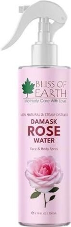 Bliss of Earth Damask Rose Water Spray For Face & Skin, 100% Pure Organic Hydrosol, Soothing Facial Toner, Natural Aromatherapy Mist for Skin and Hair Care, 200ml - Fast UK Delivery - Image 2