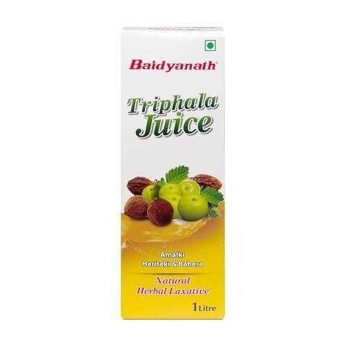 uk31UiIRwQEkL-1.jpg Baidyanath Triphala Juice 1Liter - Helpful in Weight Management, Digestive Problems, Constipation, Maintaining Cholesterol Level, 1000 ml (Pack of 1) - Fast UK Delivery - Image 1