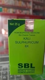 SBL Homoeopathic Kali Sulphuricum Bio-Chemic Tablets 25 gm (6x, 2) - Image 3