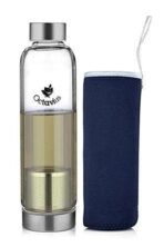 Octavius | Borosilicate Glass Bottle | Green Tea Bottle with Infuser - 520 Ml | Glass Infuser Water Bottle | Fruit Infuser Water Bottle | Tea Filter Strainer (520 ML) - Fast UK Delivery - Image 2