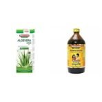 Baidyanath Aloe Vera juice with Pulp, All Natural tonic for Immunity, Better digestion and Glowing Skin, 1000 ml & Baidyanath Dashmularishta, 680 ml - Fast UK Delivery