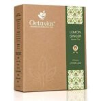 Octavius Ginger & Lemon (Low Caffeine) Loose Leaf Green Tea - 100 Gms - Fast UK Delivery - Image 2