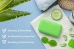CURA Aloe Vera Neem Soap 125gm x 4 I Medicated Natural Handmade Soap I For Soft & Healthy Skin I Suitable for all skin types Pack of 4 X 125gm each - Fast UK Delivery - Image 3