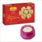 Haldiram's Soan Papdi-1 kg with Small Diya + Free Diwali Greeting - Fast UK Delivery - Image 2