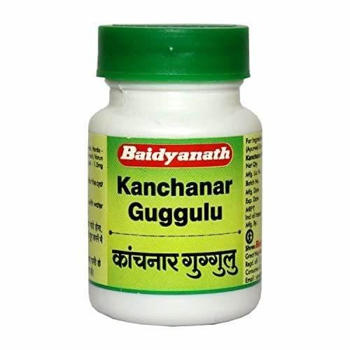 uk411cYdcvaWL-1.jpg Baidyanath Asli Ayurved Kanchanar Guggulu 80 Tablets - (Pack of 4) - Fast UK Delivery - Image 1