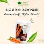 Bliss of Earth Carrot Powder All Natural Dehydrated, Pure, Freshly Ground, and Delicious Great for Juice, Cooking, Soup, Baking & Skin 100gm - Image 3