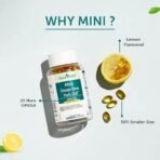 Neuherbs Mini Deep Sea Fish oil Omega 3 Capsule 1000mg- 60 Softgels for Men & Women |2X Omega 3 with 360mg EPA & 240mg DHA | Fish oil capsules with Vitamin D3 & E for Muscle, Brain, Heart, Eyes & Joints Support | No Fishy Burps-Lemon Flavour - Fast UK Delivery - Image 3