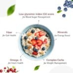 Neuherbs Omega Rolled Oats 400g - Protein Oats | Cereal for Breakfast | Diet Food | Healthy Cereal | 100% Natural Wholegrain | Easy to Cook - Fast UK Delivery - Image 6