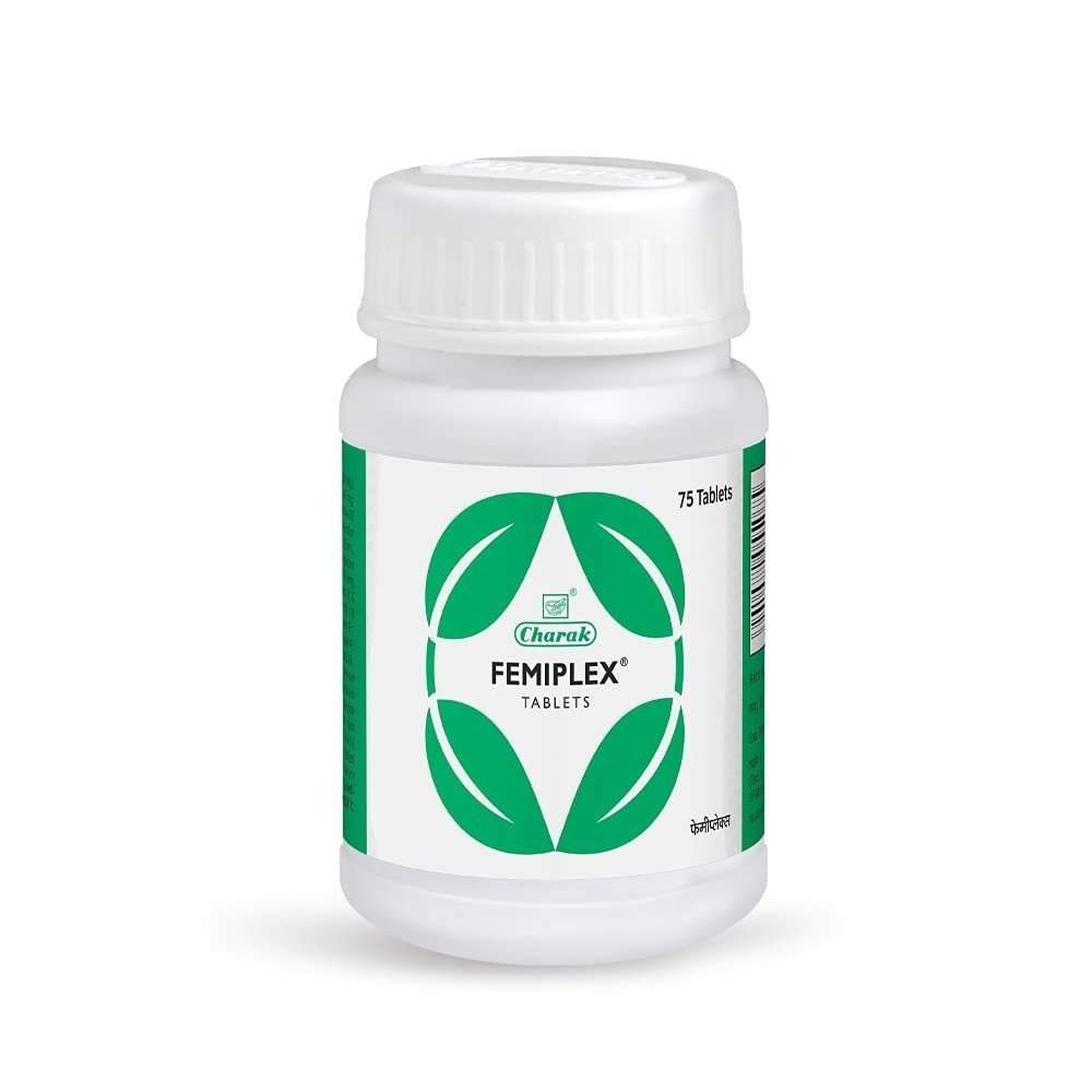 uk412fw-m2t7L-1.jpg Charak Pharma Femiplex Tablet for abnormal white discharge in women (75 Tablets (Pack of 2)) - Fast UK Delivery - Image 1