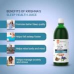 KRISHNA'S HERBAL & AYURVEDA Sleep Health Juice 1000 ml | For healthy sleep cycle | Restores sleep Naturally | Manage anxiety & stress - Fast UK Delivery - Image 5