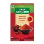 Tata Sampann Kashmiri Red Chilli Powder with Natural Oils, 100g, Kashmiri Lal Mirch Powder, With Exclusive Recipe - Fast UK Delivery - Image 2