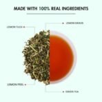 Tea Treasure Lemon tulsi Green Tea - Antioxidants Rich, Immunity Booster Detox Tea - 1 Teabox (25 Pyramid Tea Bags) - Fast UK Delivery - Image 6
