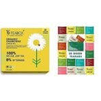 Teabox Chamomile Green Tea for Stress Relief & Good Sleep, 25 Silken Pyramid Tea Bags & Teabox Green Tea Sampler Bags 20pcs (2pcs X 10 flavors) - Fast UK Delivery - Image 2