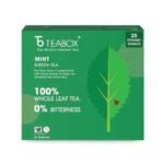 Teabox Green Mint Tea 25 Teabags | Exotic Blend of Premium Green Tea and Real Peppermint Leaves | Boosts Immunity | Silken Pyramid Teabags - Fast UK Delivery - Image 3