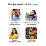 Kerala Ayurveda KM Lepam - 20 g (Pack of 2) | Headache Relief Balm | Ayurvedic Balm for Headache | 100% Ayurvedic | With Sallaki, Aloe Vera, Kapoora, Original Beeswax | 20g X 2 - Fast UK Delivery - Image 4