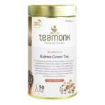 Teamonk High Mountain Kashmiri Kahwa Green Tea - 50 Biodegradable Pyramid Tea Bags Filled With Whole Loose Leaves - Fast Shipping to USA & Canada - Image 2