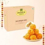 Dhampurgreen Jodhpur Laddu Diwali Sweets Gift Hamper, 1 Diya & Greeting Card - Indian Sweets | Mithai | Gift, 400grams - Fast UK Delivery - Image 3