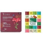 Teabox Organic Hibiscus Cinnamon Clove Green Tea Bags 25 pcs & Teabox Green Tea Sampler Bags 20pcs (2pcs X 10 flavors) - Fast UK Delivery - Image 2