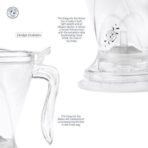 Dancing Leaf Elegante Tea Maker with in-Built Infuser | BPA - Free Material (Tritan) | Bottom Dispensing System | Anti - Drip Technology | Coaster Included | Capacity 550ml - Fast Shipping to USA & Canada - Image 3