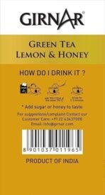 Girnar Green Tea Lemon & Honey (36 Tea Bags) - Fast UK Delivery - Image 6