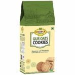 Dhampurgreen Jaggery Gur Oats Cookies Biscuit, 200G | Gur Gud Bakery Cookies Biscuit, Healthy Snacks - Fast UK Delivery - Image 2
