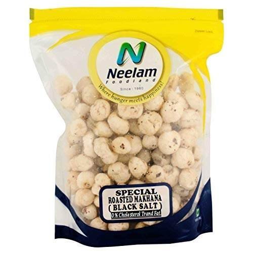 uk4187cq6Y58L-1.jpg Neelam Foodland Roasted Makhana, Black Salt, 80g - Fast UK Delivery - Image 1