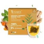 Teabox Organic Turmeric Ginger Tulsi Green Tea 50 Teabags | For Immunity Boosting, Digestion and Sore Throat | 100% Whole Leaf Tea, 0% Bitterness | Silken Pyramid Teabags - Fast UK Delivery - Image 2