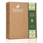 Octavius Ginger & Lemon (Low Caffeine) Loose Leaf Green Tea | Great Taste and Aroma | Energizes Body and Mind | Cleanser and Detoxifier - 100 Gms - Fast UK Delivery - Image 2