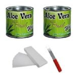 PMPEARL Alovera Wax 600gm(2 Pcs) + 60 Pcs Waxing Stripes+ 1 Waxing Spatula - Fast UK Delivery