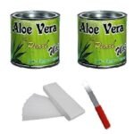 PMPEARL Alovera Wax 600gm(2 Pcs) + 60 Pcs Waxing Stripes+ 1 Waxing Spatula - Fast UK Delivery