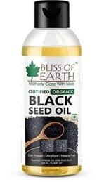 Bliss of Earth Certified Organic Black Seed Oil | Kalonji Oil | 100GM | Immune System Booster | Digestive Support | Great For Hair Health | Gluten Free | Cold Pressed | Unrefined | Hexane Free | - Fast UK Delivery - Image 2
