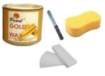 PMPEARL Gold Wax with 30 Stripes, Sponge, Applicator Waxing Kit, 600gm - Pack of 4 - Fast UK Delivery