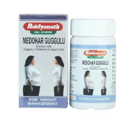 uk41BG5zEpQGL-1.jpg Baidyanath Asli Ayurved Medohar Guggulu 120 Tab| Enriched with Guggulu, Chitrakmool and Nagarmotha (Trusted for weight management - Fast UK Delivery - Image 1