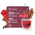 Teabox Hibiscus Cinnamon Clove Green Tea Bags 25 pcs | 100% Natural Hibiscus, Cinnamon & Clove - Fast UK Delivery - Image 2