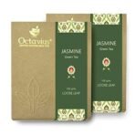 Octavius | Jasmine Green Tea - 100 Gm (Pack of 2) 100 Cups |100% Natural Ingredients | Loose Leaf | Jasmine Flower | Antioxident-Rich | Boost Immunity | Improves Sleep, Skin and Hair | 200Gm Box - Fast UK Delivery - Image 2
