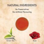 Octavius Rose Green Tea |All Natural Blend |No artificial flavors |Rich In Anti-Oxidants | Low caffeine Slimming Tea | Delicious & Aromatic | Detox Tea |Ideal as Evening Tea | 20 Pyramid Tea Bags - Fast UK Delivery - Image 3