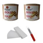 PMPEARL Gold Wax 600gm(2 Pcs) + 60 Pcs Waxing Stripes+ 1 Waxing Spatula - Fast UK Delivery
