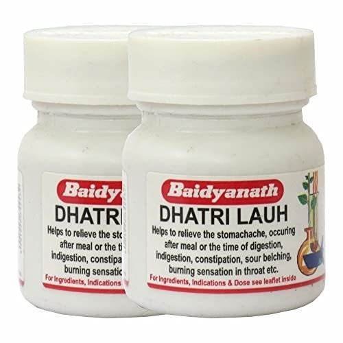 uk41EzoAhfeRL-1.jpg Baidyanath Dhatri Lauh Ayurvedic Supplements For Stomach Health - 40 Tablets (Pack Of 2) - Fast UK Delivery - Image 1
