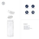 Dancing Leaf Viajero Glass Tea Travel Tumbler With Removable Stainless Steel Infuser | Heat Resistant Double Walled Borosilicate Glass | Anti - Spill Lid |Perfect For Having Tea On-The-Go | Capacity - 350ml - Fast Shipping to USA & Canada - Image 3