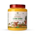 Jivika Pure Natural Bilona Cow Ghee | Hand Churned Grass Fed Cows | 100% Pure and Natural | Desi Ghee | Highly Nutritious | Helps Keep Your Heart Healthy | Boost Immunity & Energy | Lab Tested | 1 Litre Pet Jar - Fast Shipping to USA & Canada - Image 2