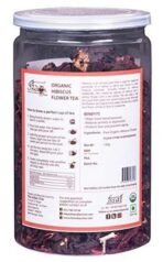 The Indian Chai Organic Hibiscus Flower Tea (100 Grams)|Hibiscus Tea|Helps Control High Blood Pressure|Promotes Heart Health|Relieves Stress & Anxiety|Reduces Blood Sugar|Herbal Tea|Caffeine Free - Fast UK Delivery - Image 5