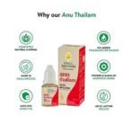 KERALA ayurveda Anu Thailam 10Ml|For Nasya|Nasal Oil For Sinusitis,& Nasal Congestion|Soothe Headache & Migraine|For Clear Breathing|Good Eyesight|With Jivanti,Yashtimadhu,Hrivera & Bilva (Pack Of 3) - Image 4