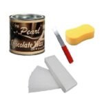 PMPEARL Chocolate Wax 600gm with Waxing Stripes and Waxing Spatula + Sponge - Fast UK Delivery