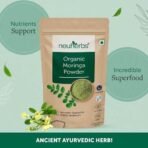 Neuherbs Organic Moringa Powder | Drumstick Leaf Powder/Churna | Rich In Antioxidant & Protein To Support Digestion, Hair & Skin Health | Certified Organic - 100g - Fast UK Delivery - Image 4